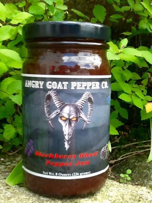 Angry Goat Pepper Co Pepper Jam Blackberry Ghost 8 oz DISCO