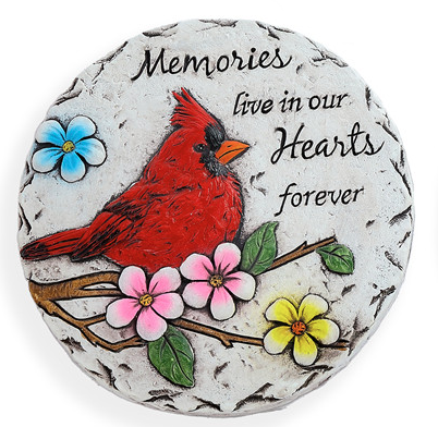 Special T - Resin Cardinal Memory Stone - T24099 (Memories/Hearts)