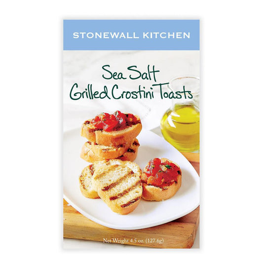 Stonewall Kitchen Sea Salt Grilled Crostini Toasts - New 4.5 oz box 553191 DISCOVEN