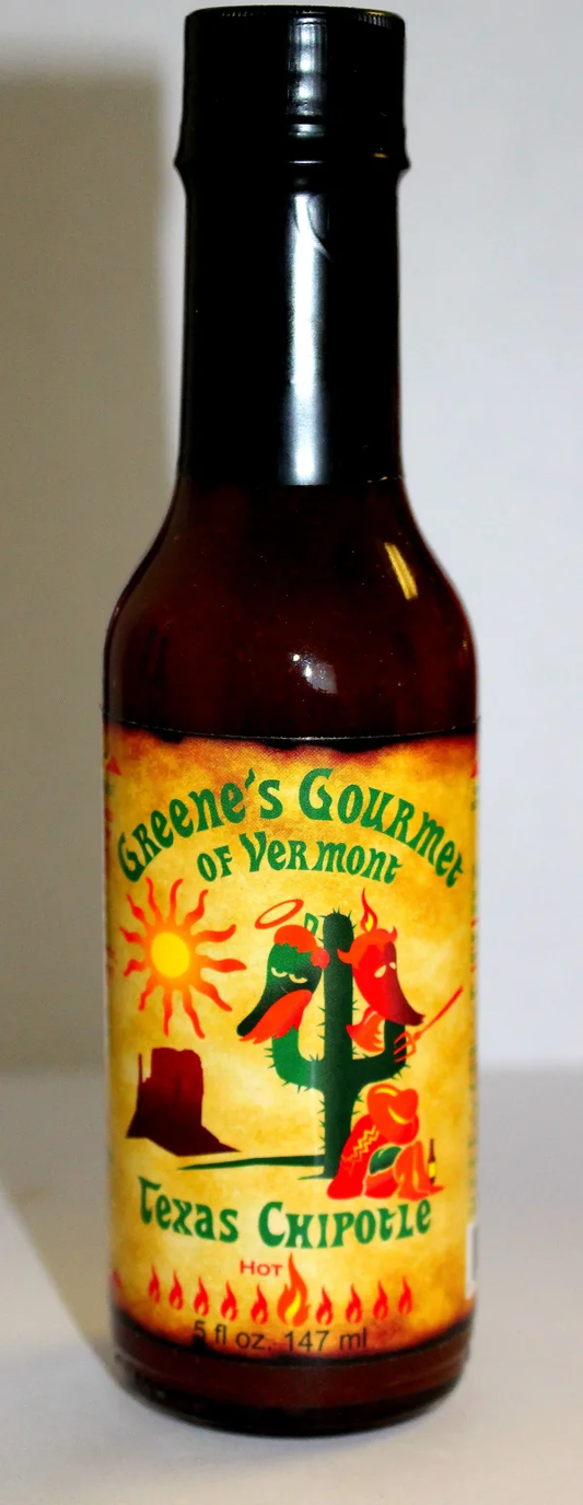 Greene's Gourmet Hot Sauce Texas Chipotle 5 oz DISCO