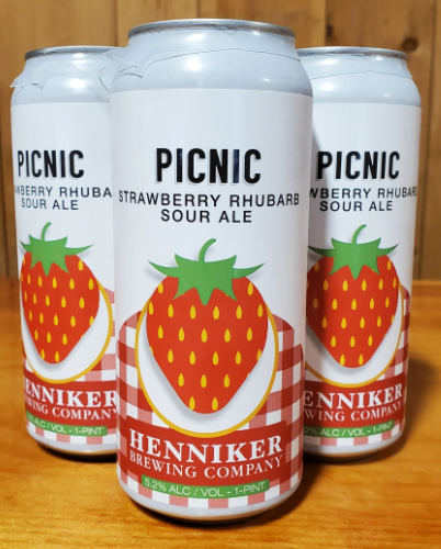 Henniker Brewing Company - Picnic - Strawberry Rhubarb - 4 Pack 16 oz Cans - 1245063