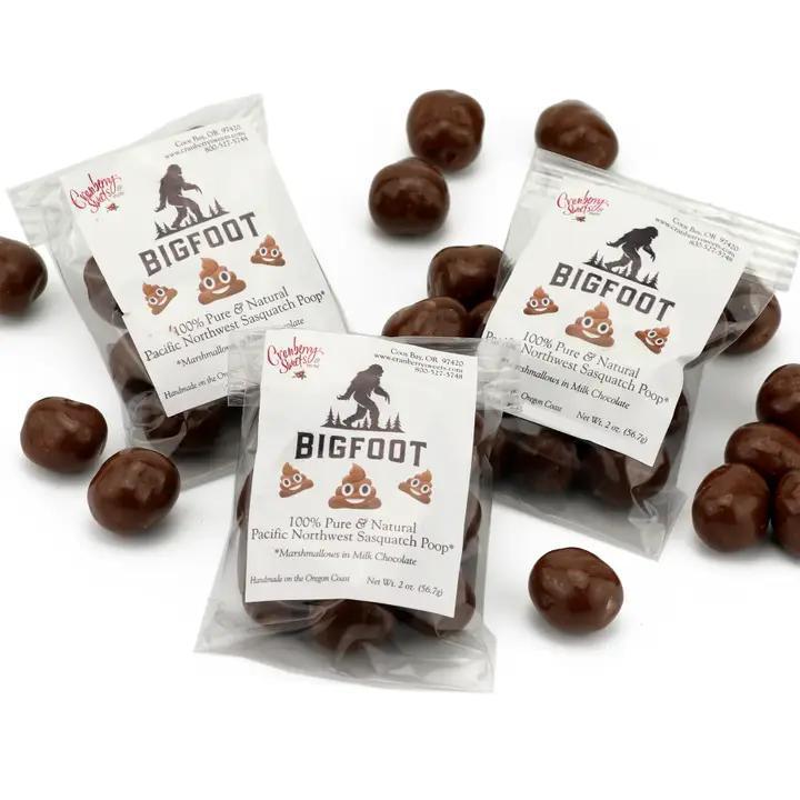 Cranberry Sweets & More - Bigfoot "Poop" Milk Chocolate Marshmallows 2 oz - WBFP2