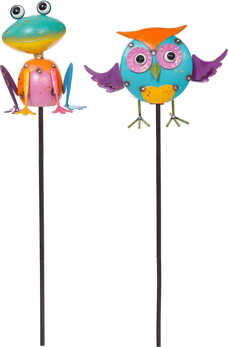 Special T - Metal Bright Owl/Frog Stake - T25035