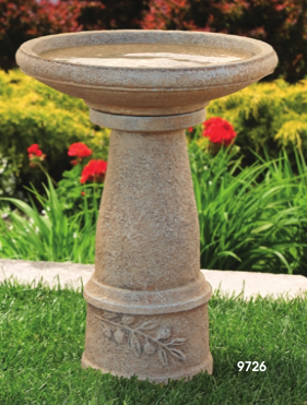 Massarelli's - 24" Tuscan Sun Bird Bath 9726