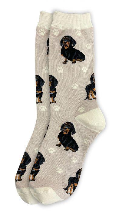 E&S Pets - Dachshund, Black Full Body Socks 800 FB -14