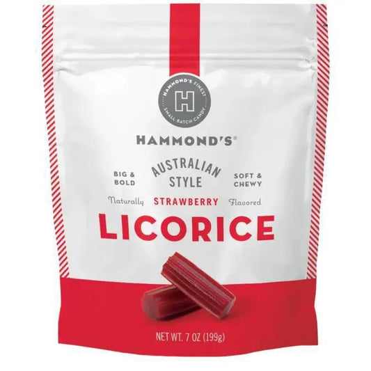 Hammond's Candies - Australian Style Red Strawberry Licorice 7 oz - LK02608