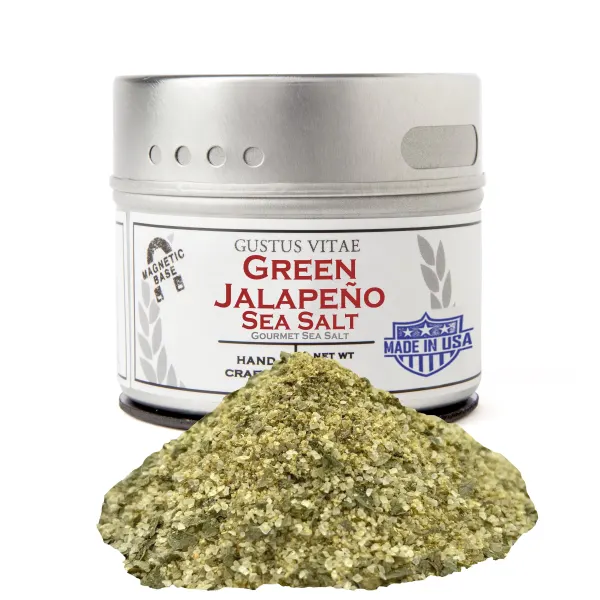 Gustus Vitae Green Jalapeno Sea Salt - Tin