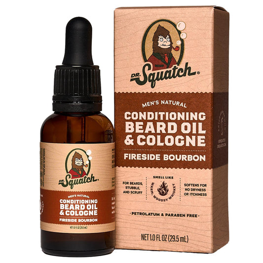 Dr. Squatch - Fireside Bourbon Conditioning Beard Oil & Cologne 1 oz - WH-BCL-FRB-01