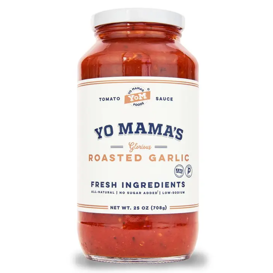 Yo Mama's Foods Tomato Sauces - Roasted Garlic 25 oz