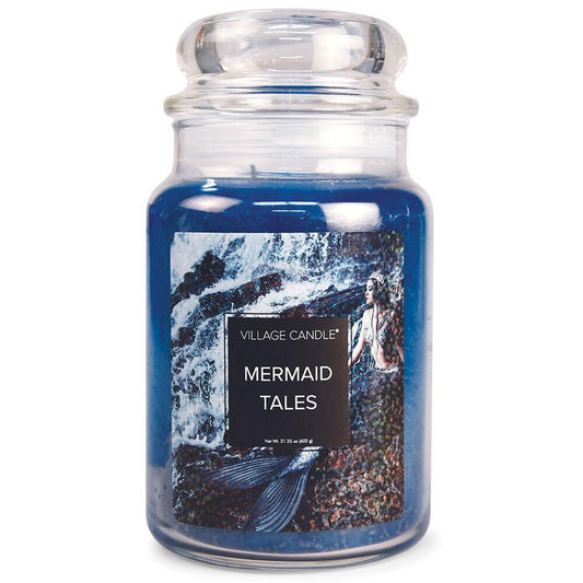 Stonewall Kitchen - Village Candle Mermaid Tales - Large Apothecary 21.25 oz Jar 4260184