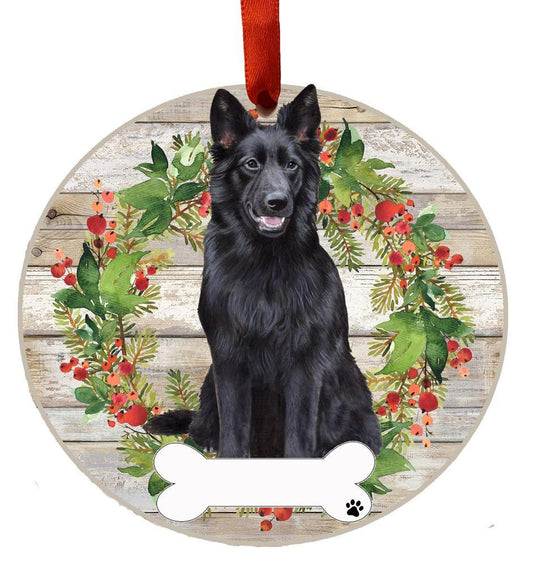 E&S Pets German Shepherd, black Ceramic Wreath Ornament 550-75b