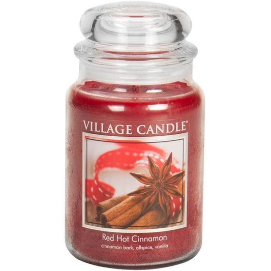 Stonewall Kitchen - Village Candle - Red Hot Cinnamon Candle Large Dome 21.25 oz - 4260059