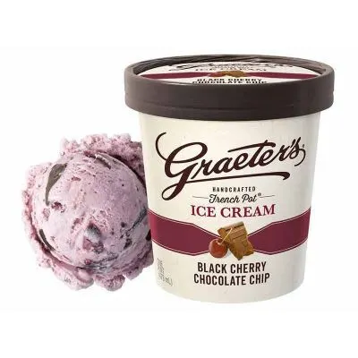 Graeter’s Ice Cream - Ice Cream Black Cherry Chocolate Chip S 16 oz 63704