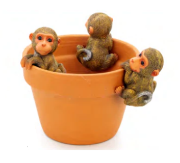 Land & Sea - 3" Monkey - Medium Pot Hanger - PH219