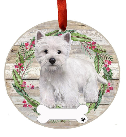 E&S Pets Westie, FB Ceramic Wreath Ornament 550-45FB