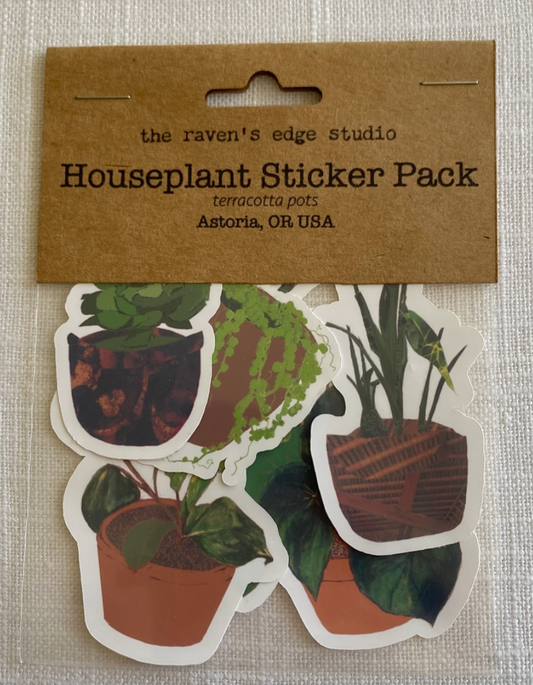 Raven's Edge Studio - Houseplant Sticker Pack ~ Terracotta Pots DISCO