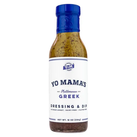 Yo Mama's Foods Gourmet Dressings Mediterranean Greek 12 oz DISCO