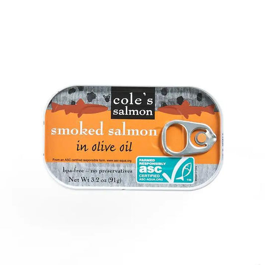 Cole's Seafood - Patagonian Smoked Salmon Fillet in Extra Virgin Olive Oil 3.2 oz - RS11