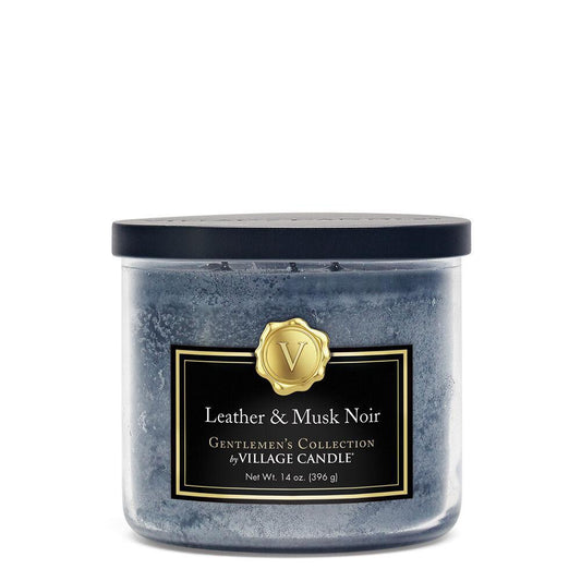 Stonewall Kitchen - Village Candle Leather & Musk Noir - Bowl 13.75 oz 4170067