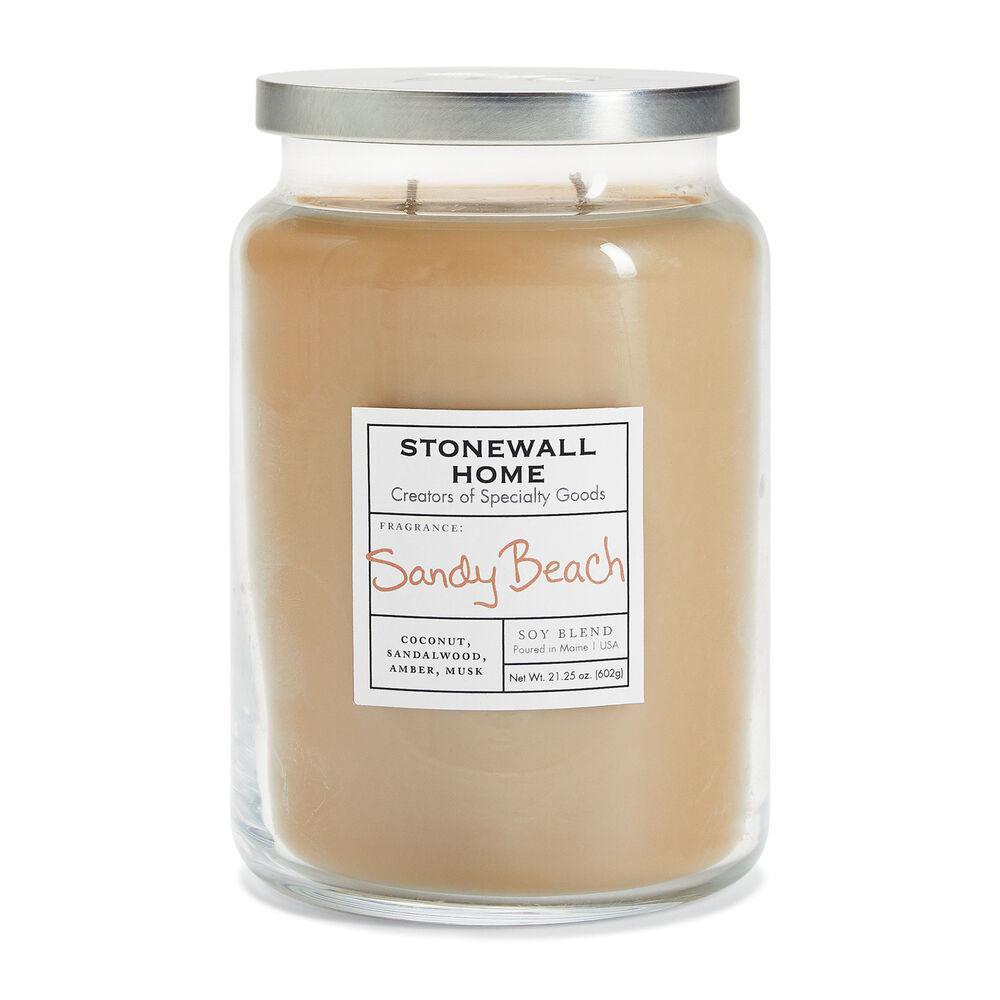 Stonewall Kitchen Candle Sandy Beach - Large Apothecary 21.25 oz Jar 652611