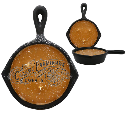 Classic Farmhouse Candles - Pumpkin Spice 8 oz Cast Iron Pan Candle R215