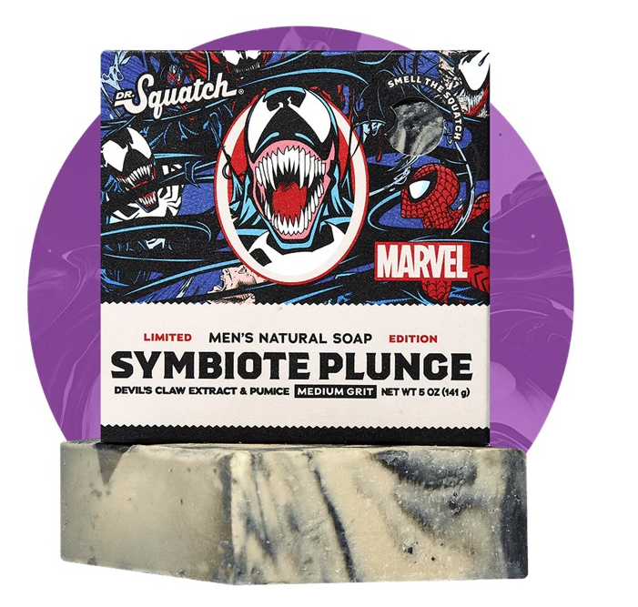 Dr. Squatch - Marvel Villains - Symbiote Plunge Bar Soap 5 oz - WH-BAR-SYP-01