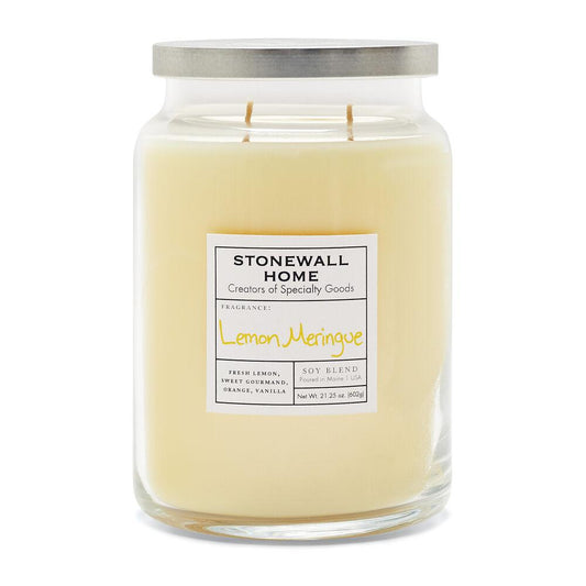 Stonewall Kitchen Candle Lemon Meringue - Large Apothecary 21.25 oz jar 652617