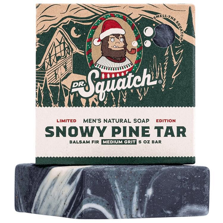 Dr. Squatch -  Snowy Pine Tar Bar Soap 5 oz - WH-BAR-SPT-01