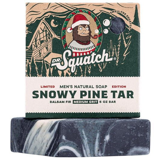 Dr. Squatch -  Snowy Pine Tar Bar Soap 5 oz - WH-BAR-SPT-01