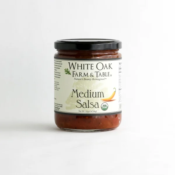 White Oak Farm and Table Organic Salsa - Medium  16 oz