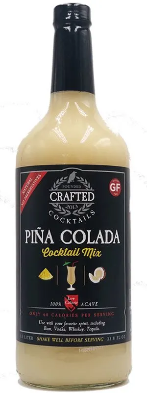 Crafted Brand Company Cocktail Mixes - Piña Colada  33.5 oz DISCO