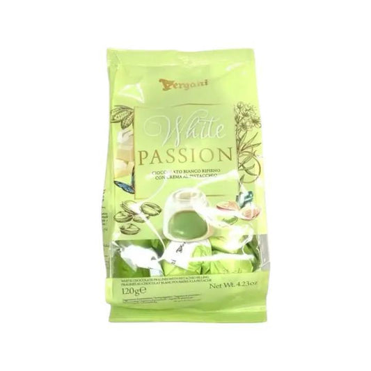 Vergani - White Passion Pralines with Pistachio Cream 4.23 oz