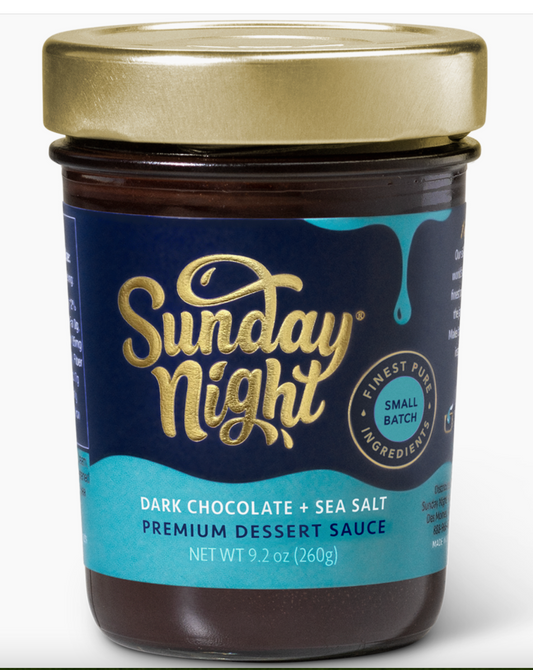 Sunday Night Foods - Dark + Sea Salt Chocolate Premium Dessert Sauce DISCO