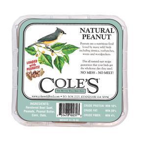 Cole's Natural Peanut Suet Cake 12ozz  80370058 DISCO