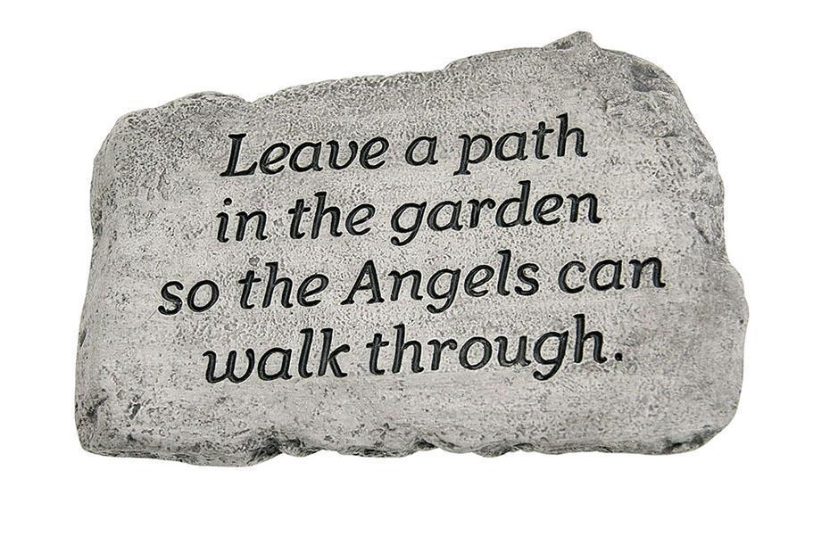 Massarelli's 10" STONE - LEAVE A PATH IN THE Garden so the Angels can Walk Through 1782