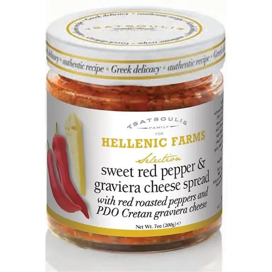 Hellenic Farms - The Mediterranean Collection - Sweet Red Pepper & Graviera Cheese Spread 7.1 oz - 801-NO3Q6