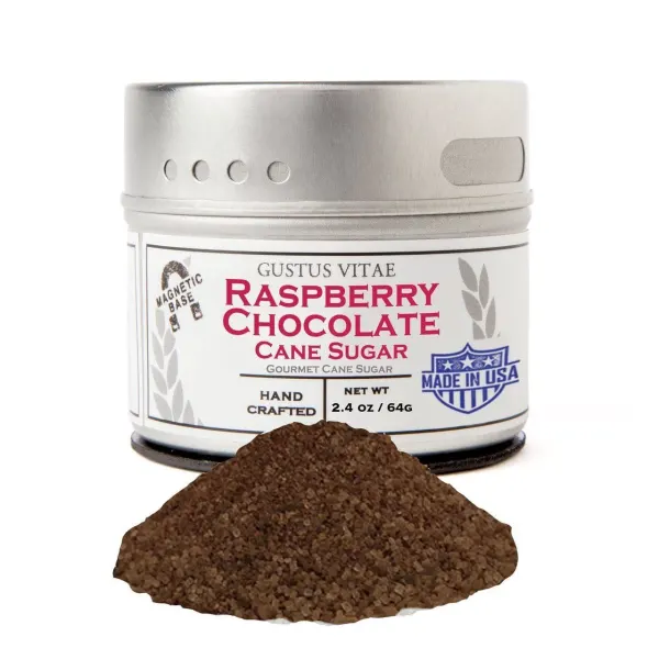 Gustus Vitae Raspberry Chocolate Cane Sugar - Tin