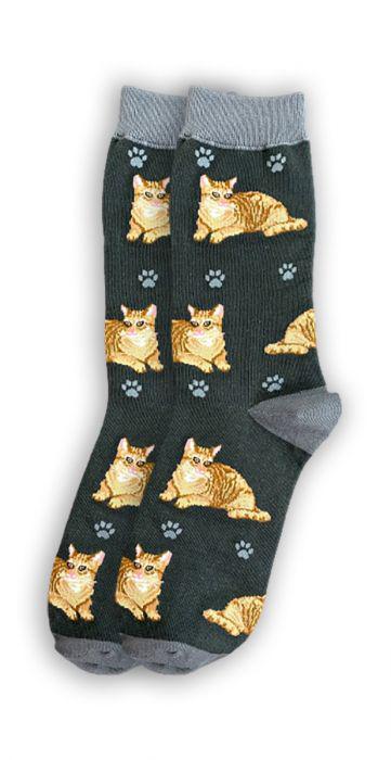 E&S Pets - Cat, Orange Tabby Full Body Socks 801 FB-9