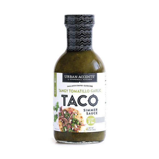 Stonewall Kitchen Urban Accents Tangy Tomatillo Garlic Taco Simmer Sauce 12.6 oz bottle 371206 DISCO