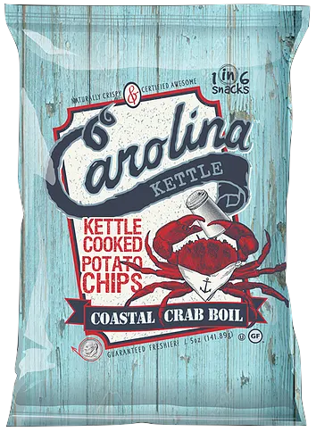 1 in 6 Snacks Carolina Kettle - Chips - Coastal Crab Boil, 5oz DISCO