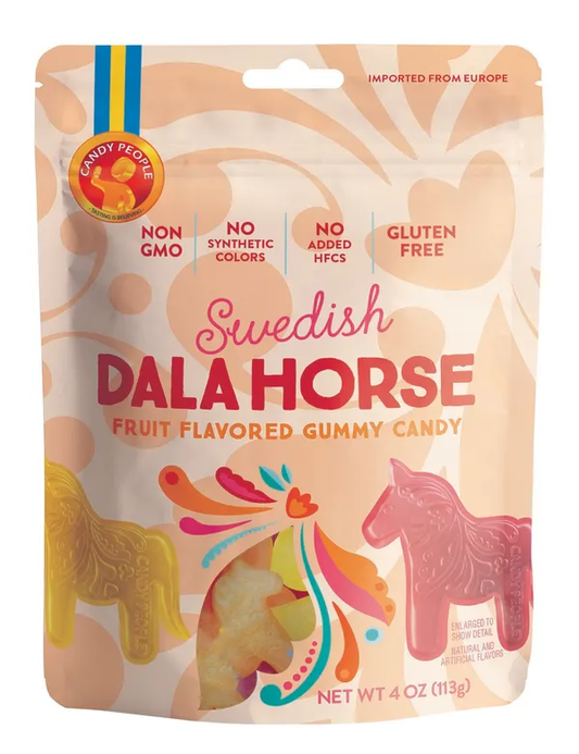 Candy People Packaged Candy - Swedish Dala Horse  4 oz DISCOSVF