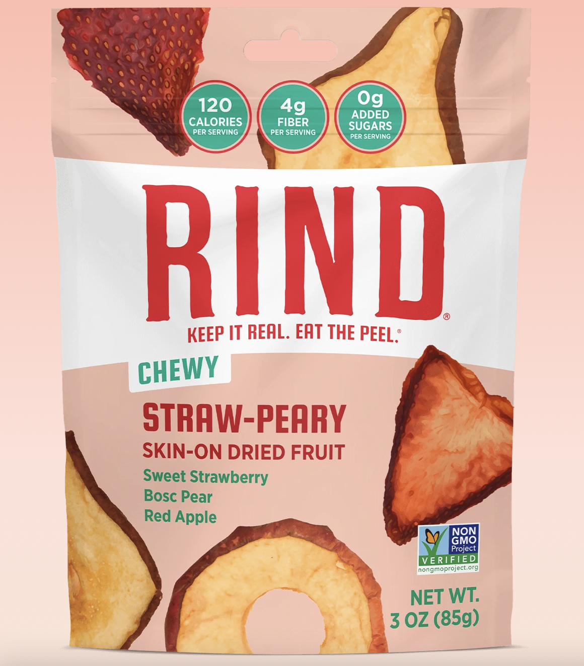 RIND SNACKS - Straw-Peary Blend Dried Fruit Pouch RIND-SP3-003-P * DISCO