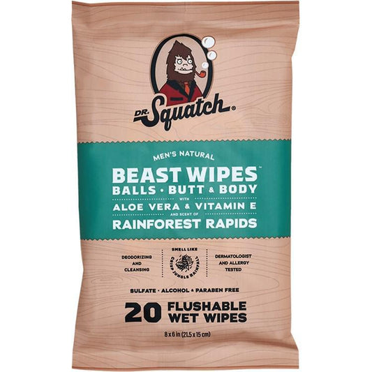 Dr. Squatch - Rainforest Rapids Beast Wipes - WH-WPS-RAR-01