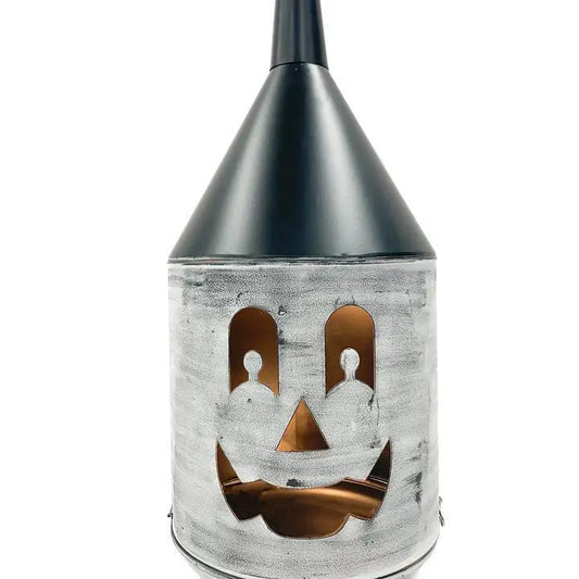 Wholesale Home Decor - Double Tone Halloween Can - Large Gray - PA133