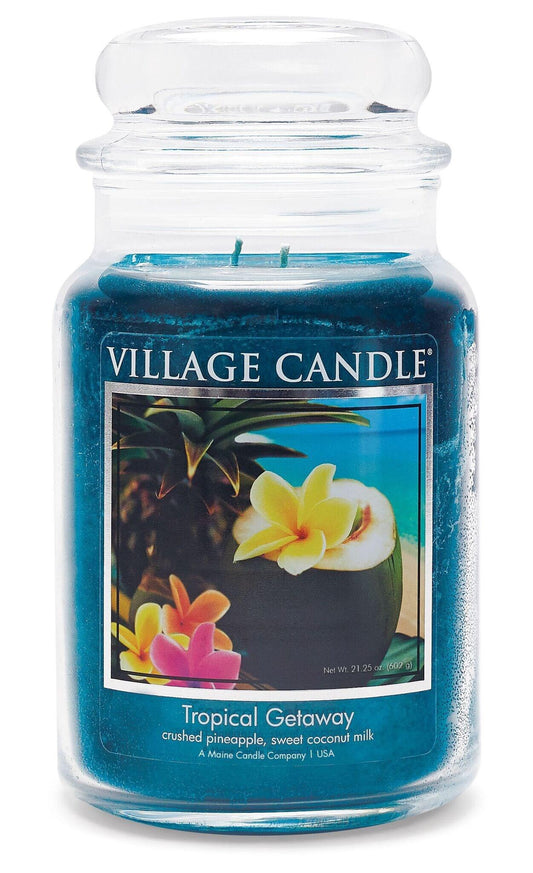 Stonewall Kitchen - Village Candle - Tropical Getaway Traditions Large Dome Candle 21.25 oz - 4260003