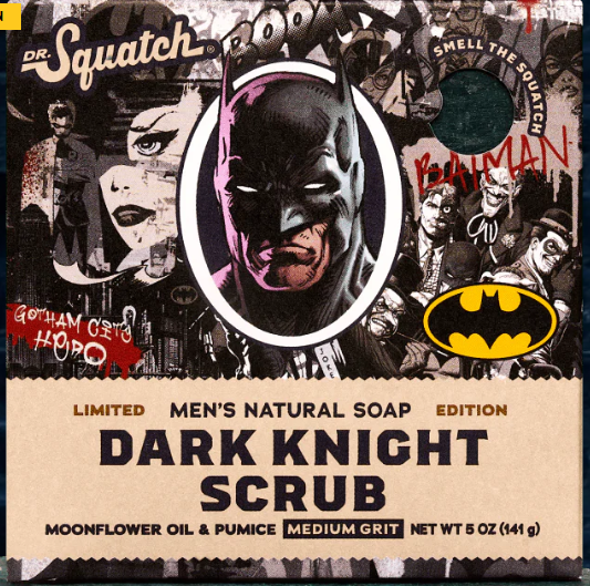 Dr. Squatch - Batman - Dark Knight Scrub 5 oz bar soap - WH-BAR- BAT-02