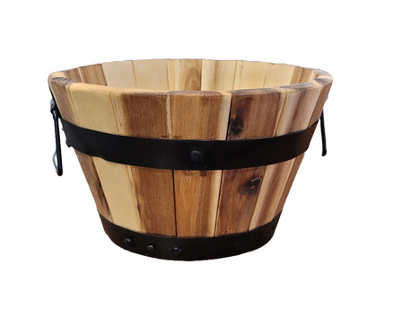 DeVault - Small Whiskey Barrel Planter - Single Light Oil 10" x 6" - 82420077
