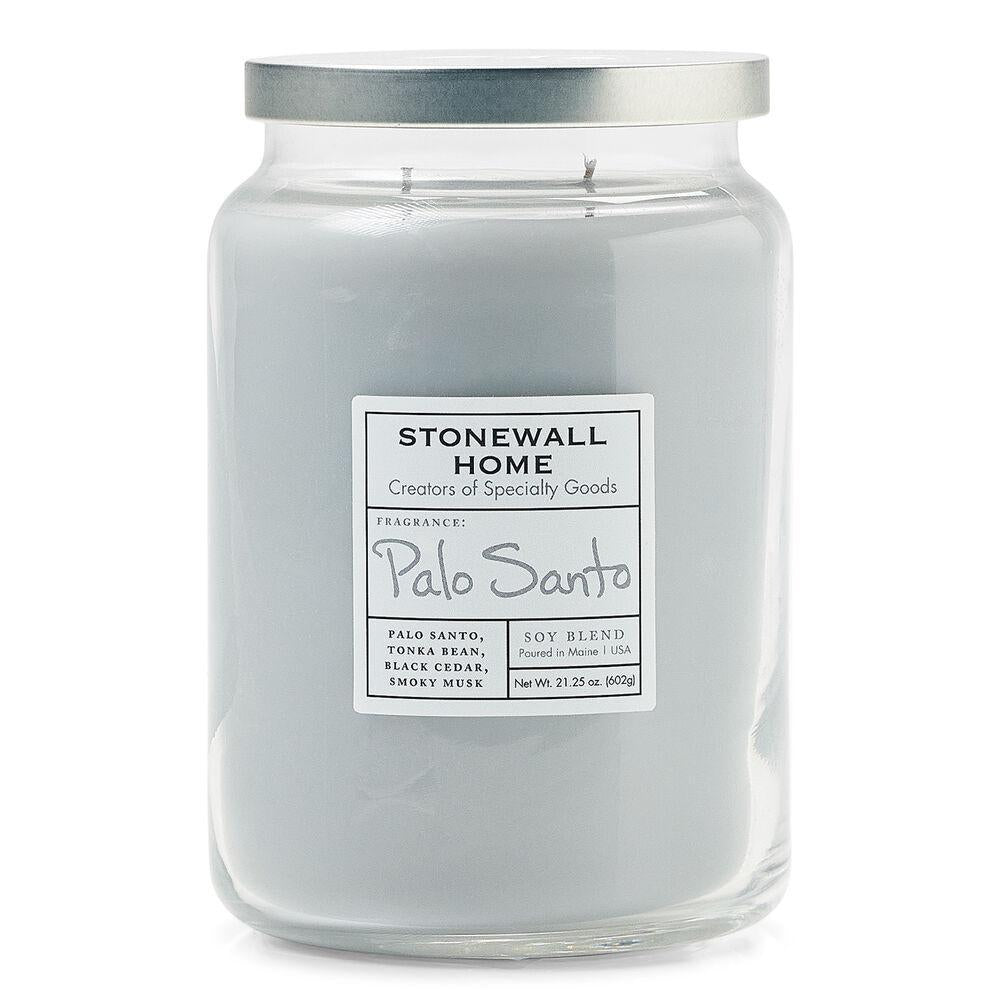 Stonewall Kitchen Candle Palo Santo  - Large Apothecary 21.25 oz Jar 652623