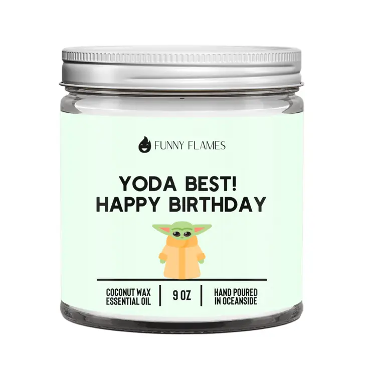 Funny Flames Candle Co - Yoda Best, Happy Birthday 9oz