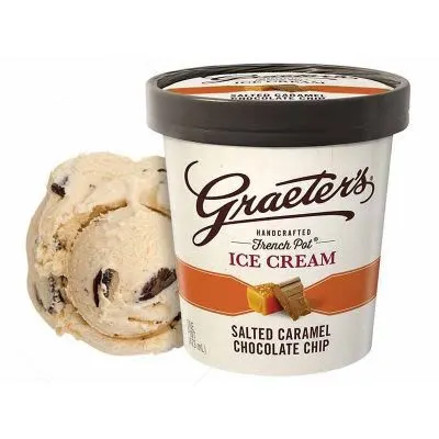 Graeter’s Ice Cream - Ice Cream Sea Salt Caramel Chocolate Chips 16 oz 63709